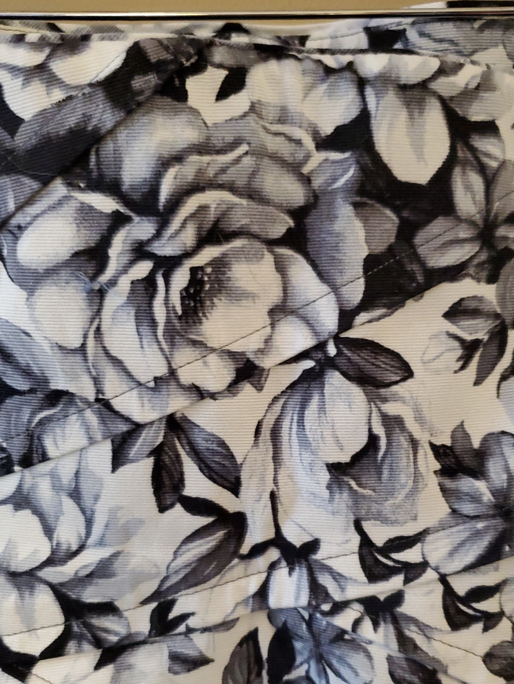 White House Black Market Floral Corset In Black And White Size 8 - Picture 5 of 9